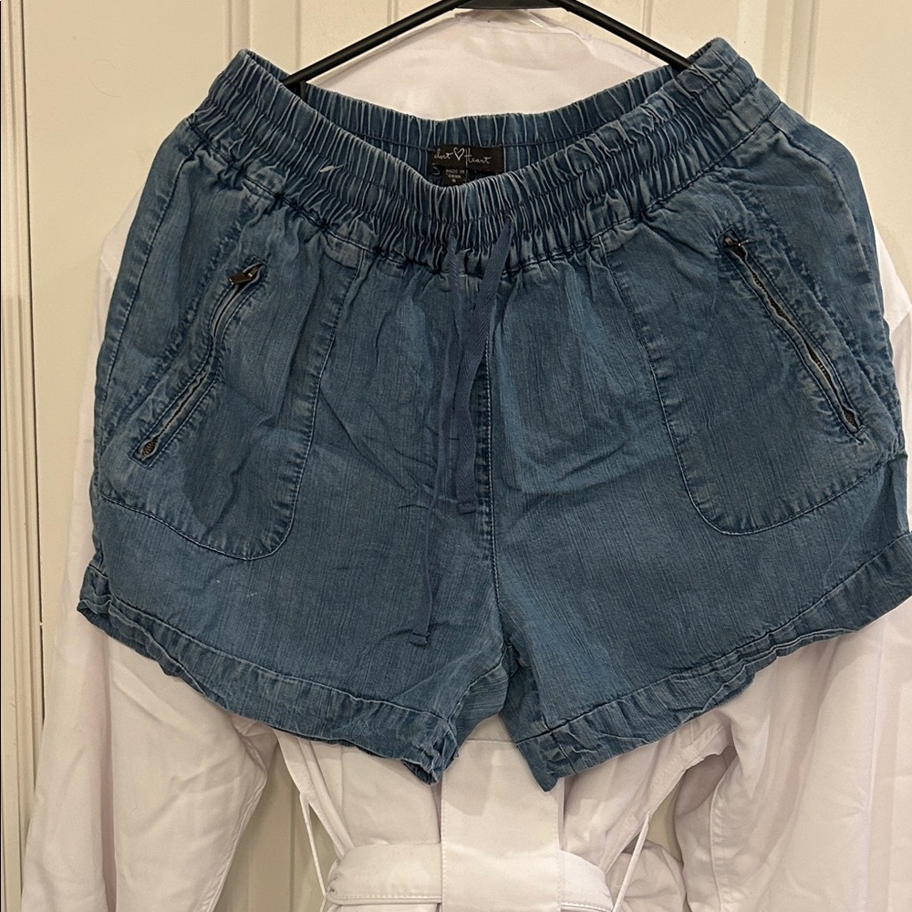 Velvet Heart Blue Denim Cargo Shorts
